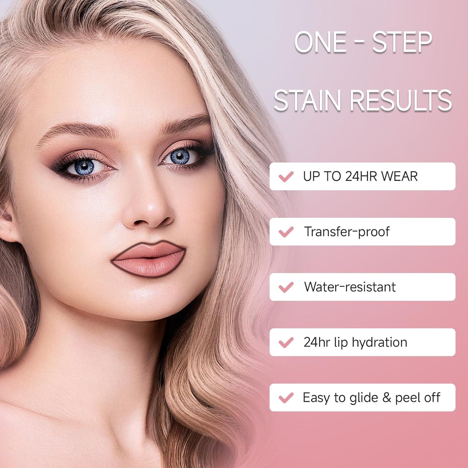 Set de Tinte para Labios KISSIO - Lápiz Labial Peel Off y Aceite Hidratante