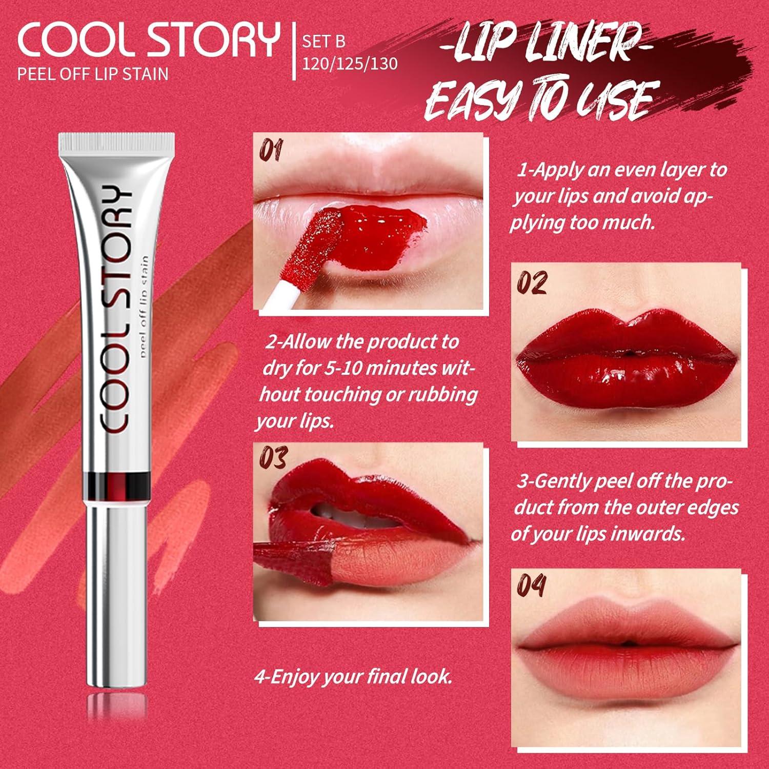 Set de 3 Tintes de Labios Peel-Off BAISEN DIARY - Hidratante