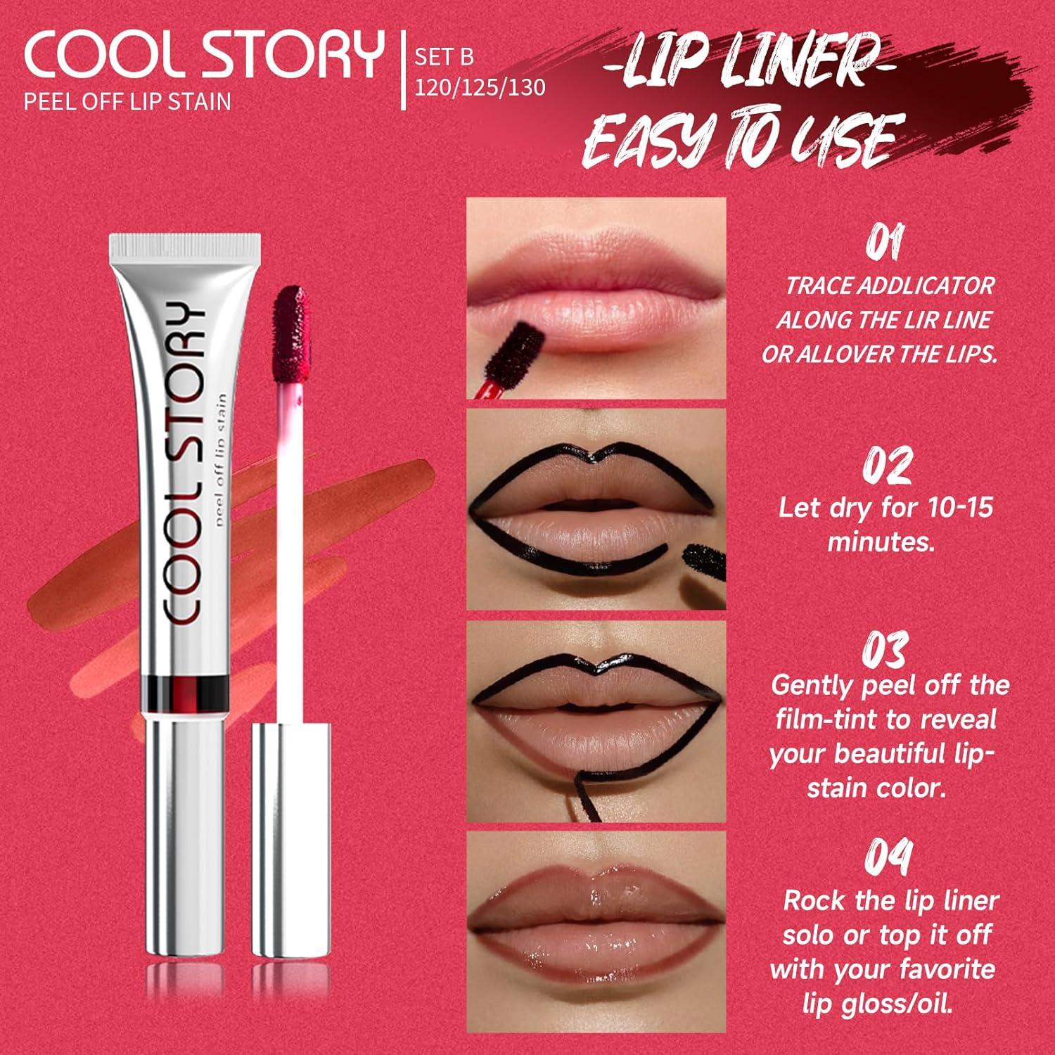 Set de 3 Tintes de Labios Peel-Off BAISEN DIARY - Hidratante