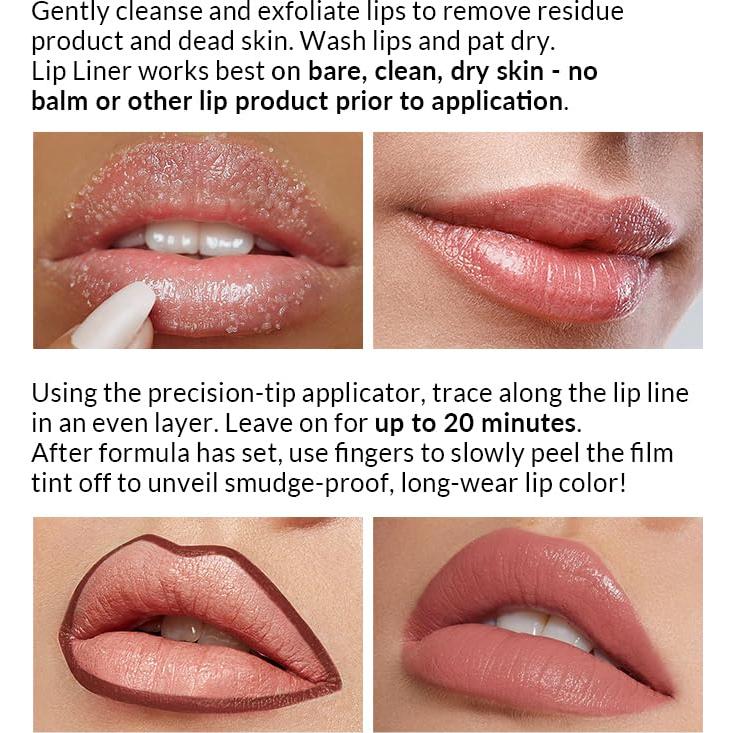 Lápiz de Labios Peel Off FPIZRTES 2 PCS Larga Duración Mate