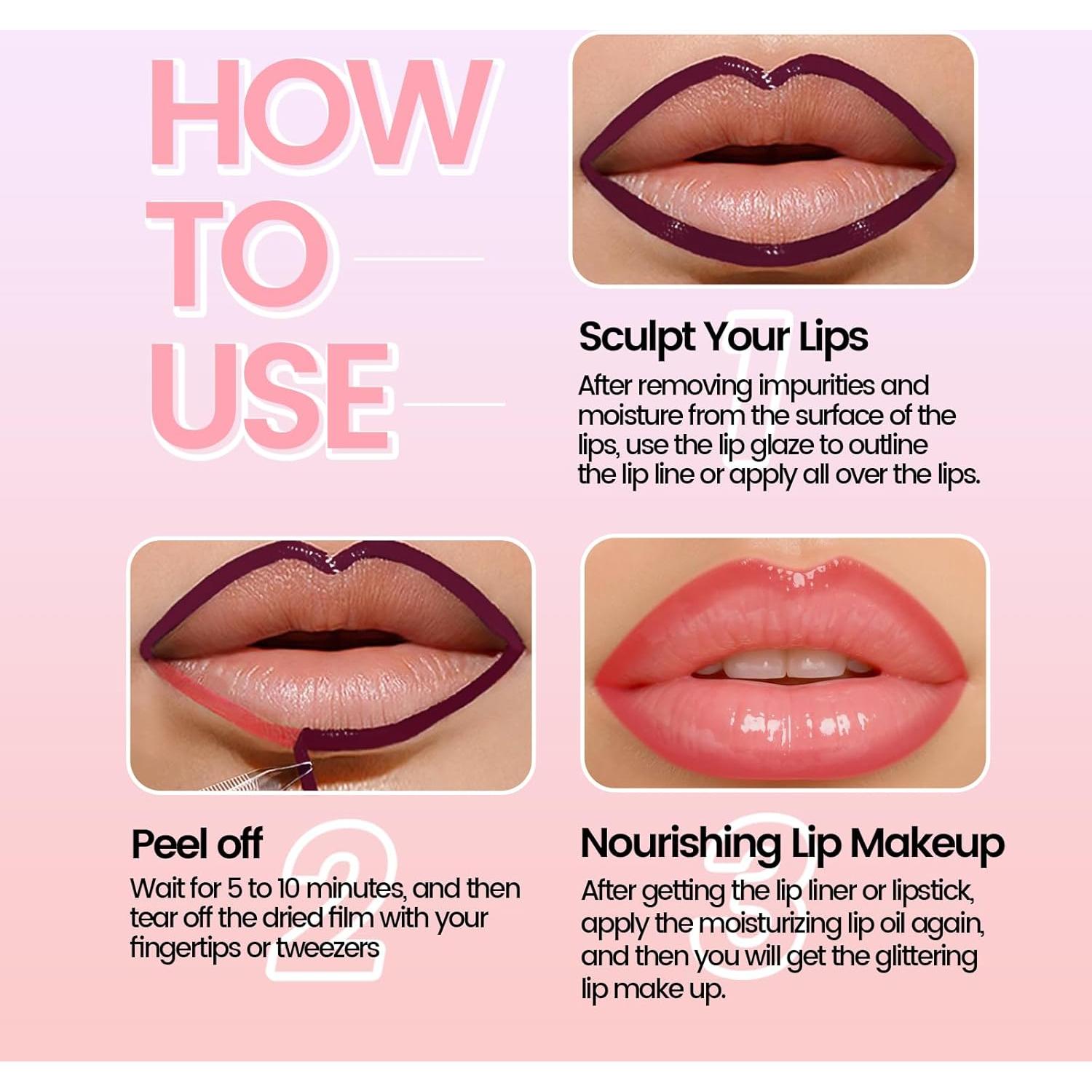 Tinte de Lápiz Labial Peel Off Doble Cara + Brillo Labial Hidratante