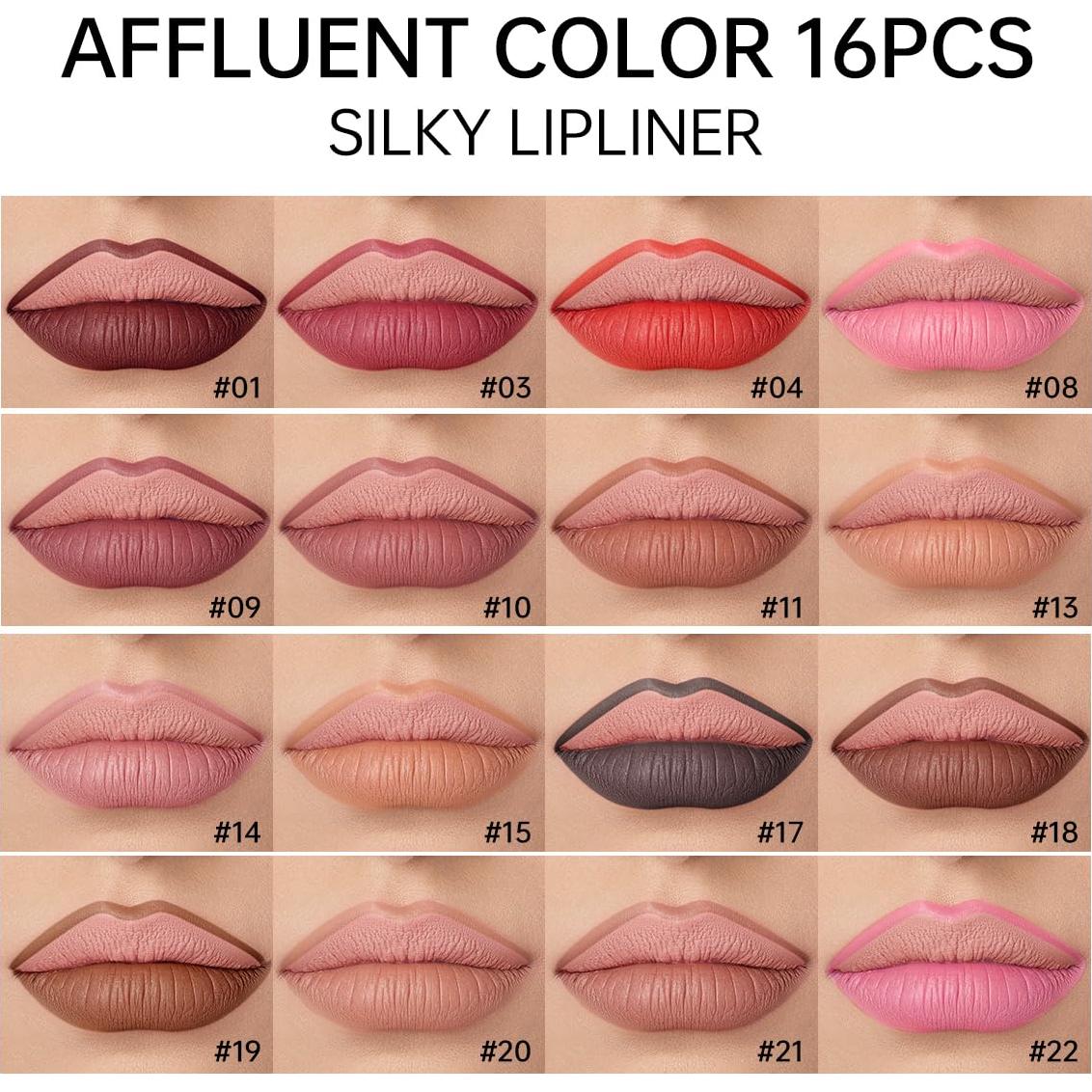 Set de 16 Lápices de Labios Mate USHAS - Suaves y Cremosos