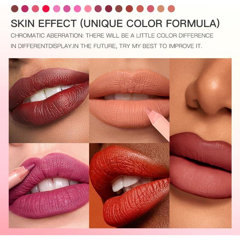 Set de 16 Lápices de Labios Mate USHAS - Suaves y Cremosos