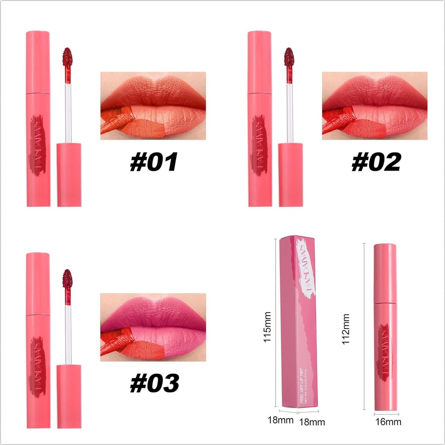 Tinte de Labios Mate Peel Off 3 Colores Bonnie Choice