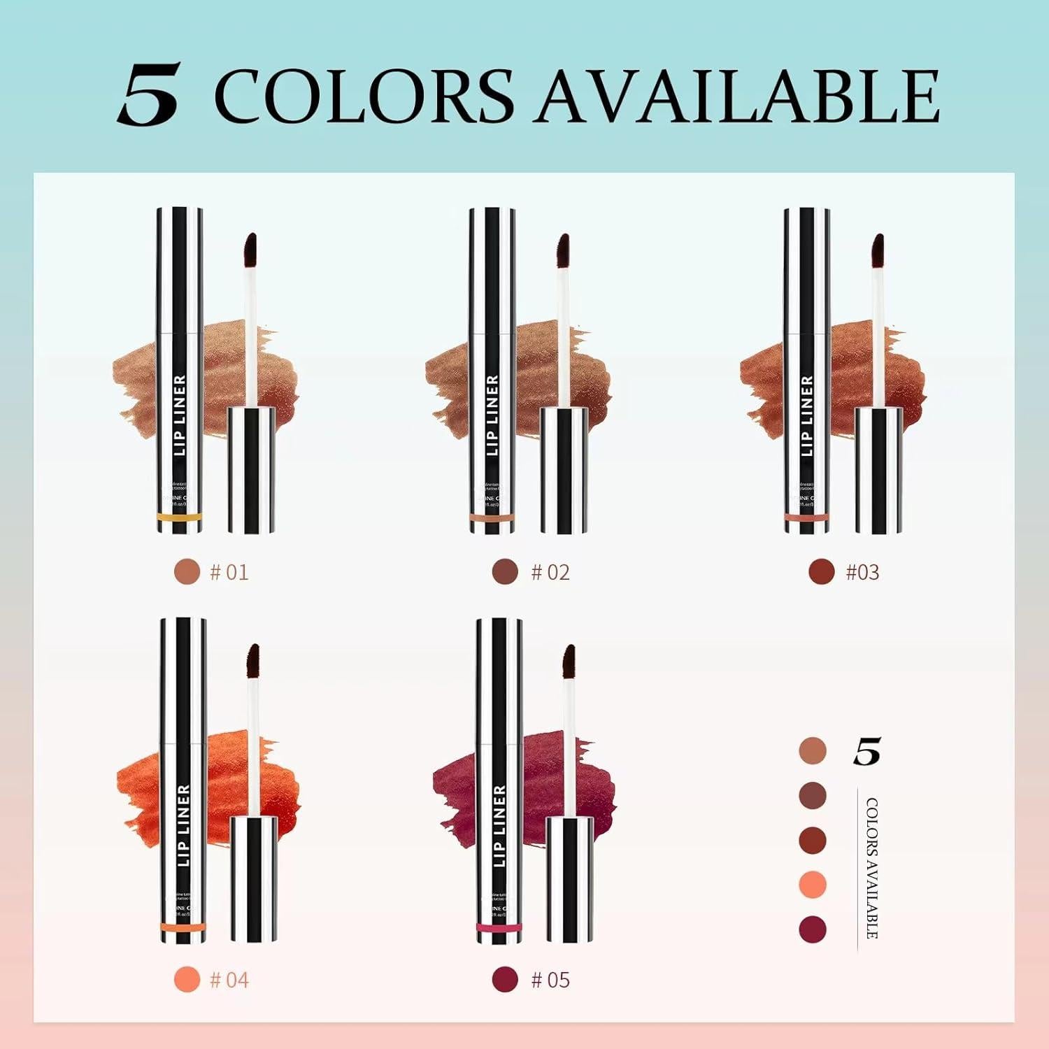 Peel Off Lip Liner Stain Velvet Tint – Long-Lasting, Moisturizing, Non-Sticky Matte Lip Lacquer, Highly Pigmented, Smudge-Proof Liquid Lipstick Makeup (light brown)