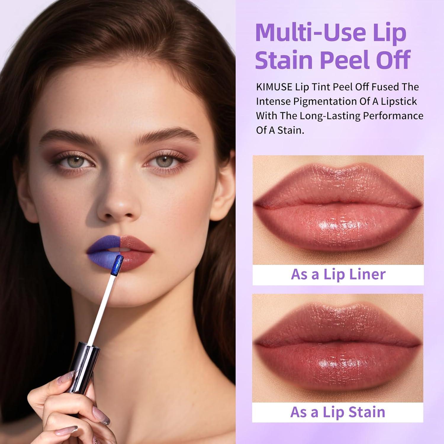 Tinte Labial Peel Off KIMUSE 12HR Hidratante Color Mauve