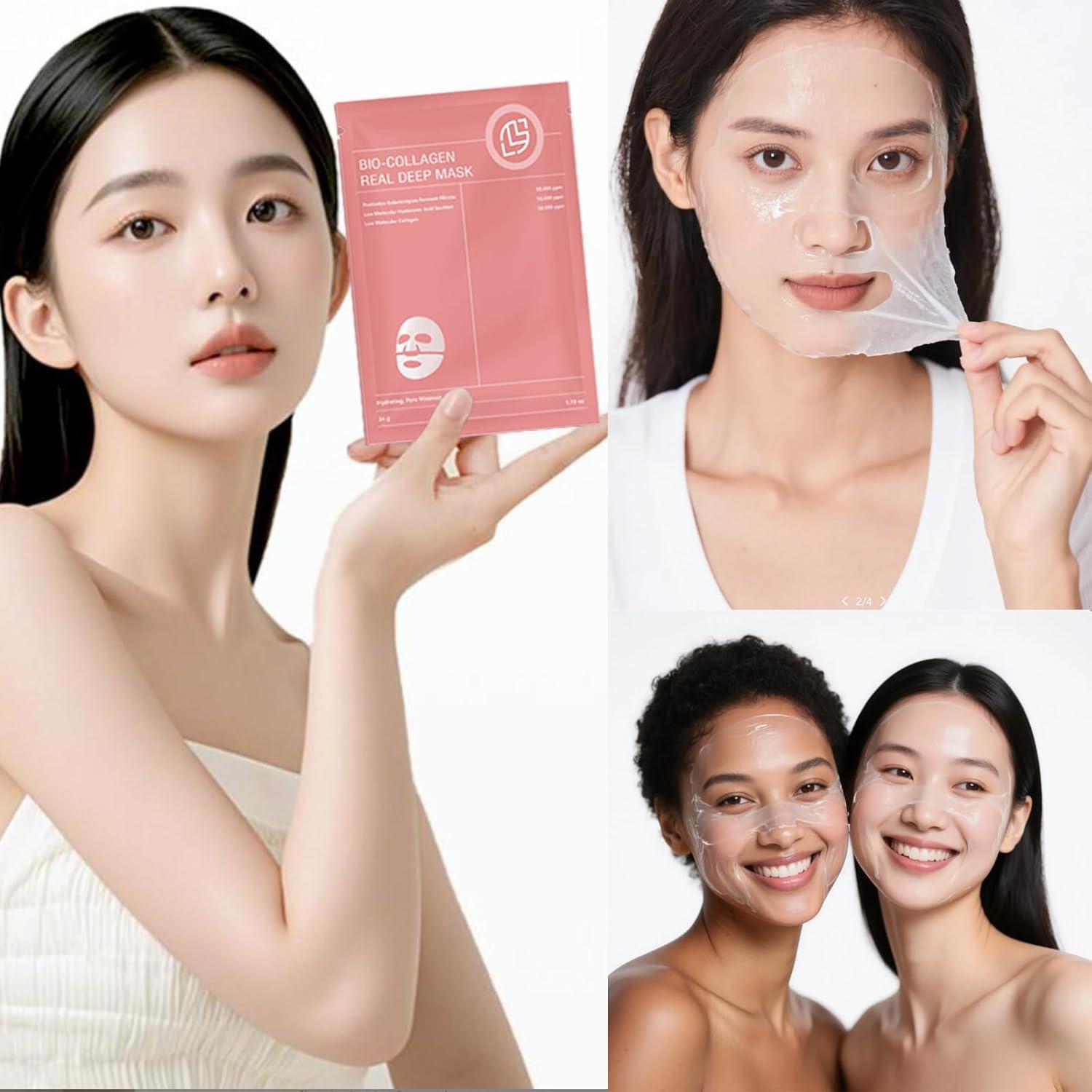 Mascarilla Facial Bio-Colágeno Reepic - 4 Unidades Hidrogel Antienvejecimiento