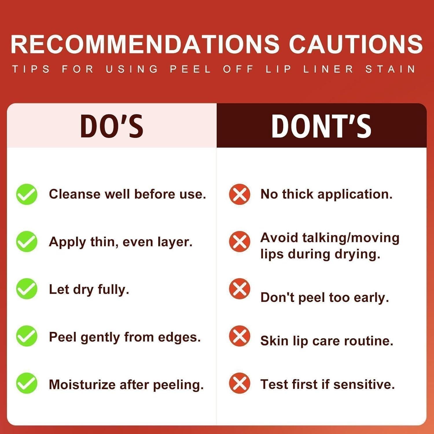 Tinte de Labios Peel Off Ihrlpxkc - Hidratante Waterproof Rosa