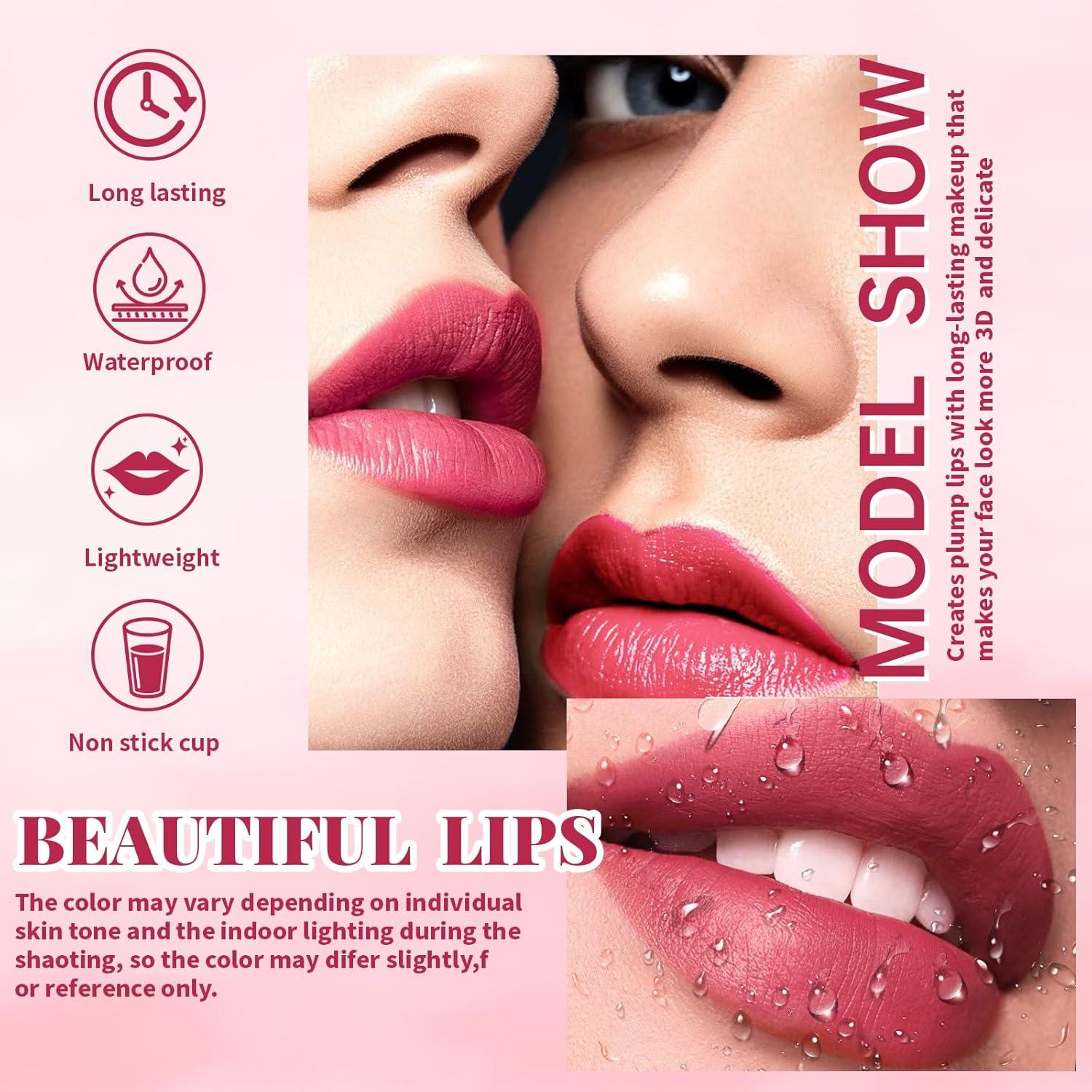 Set 3 Tintes de Labios Peel Off Larga Duración Resistente al Agua