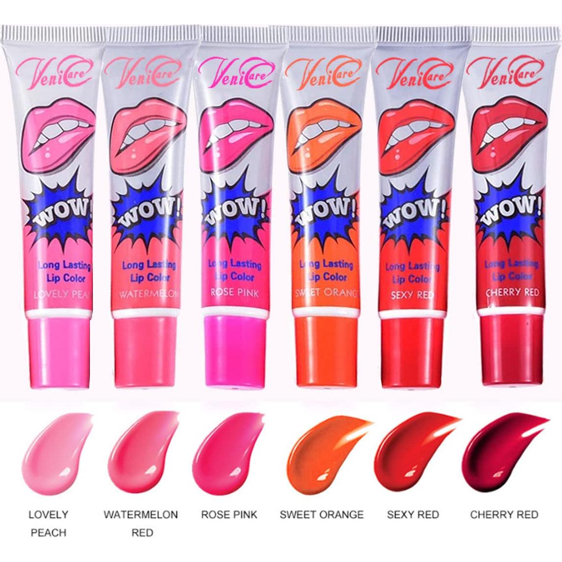 Tinte de Labios Peel Off VeniCare 6 Colores Larga Duración