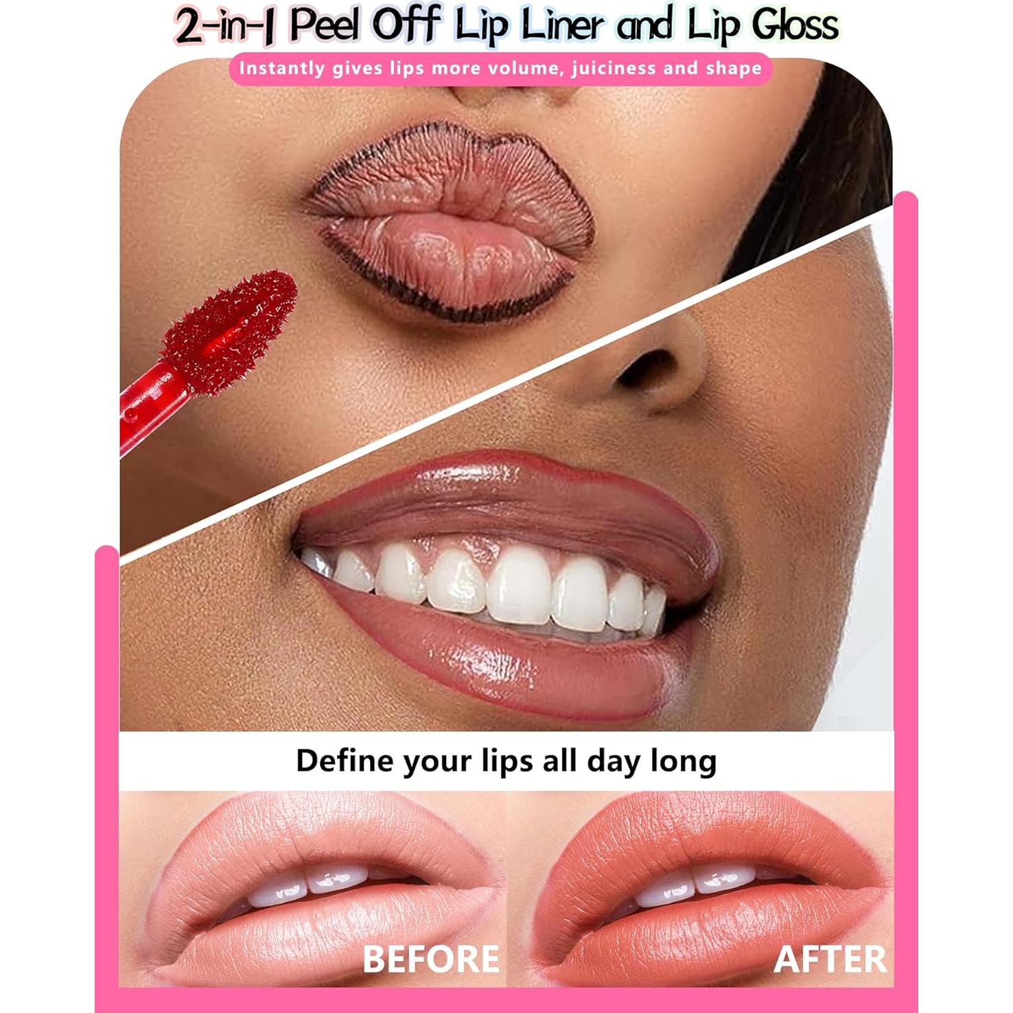 Set de Tinte Labial Peel Off LYSdefeu 3 Piezas Mate 24h