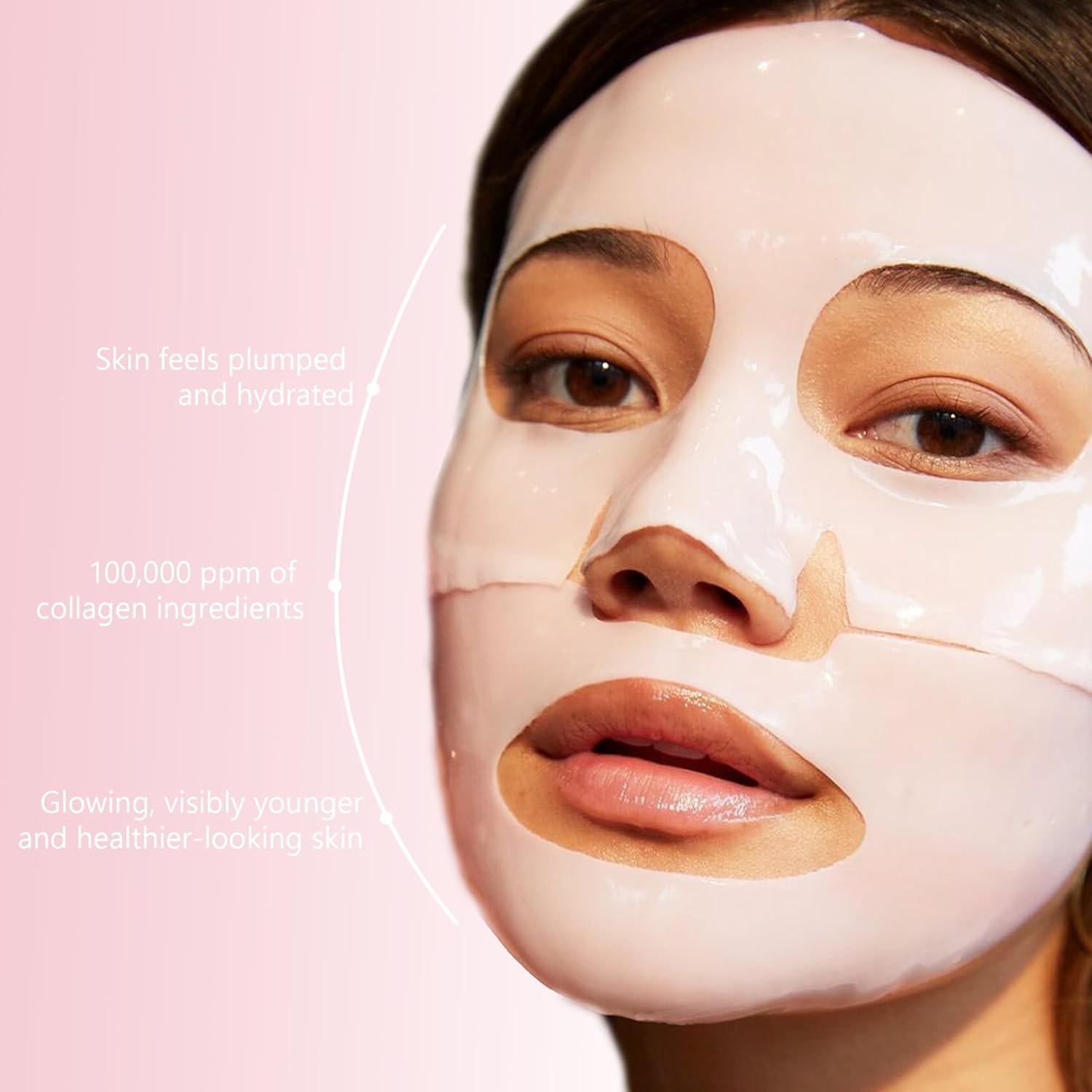 Paquete de 4 Máscaras Faciales Puerfe de Bio-Colágeno Hidratante