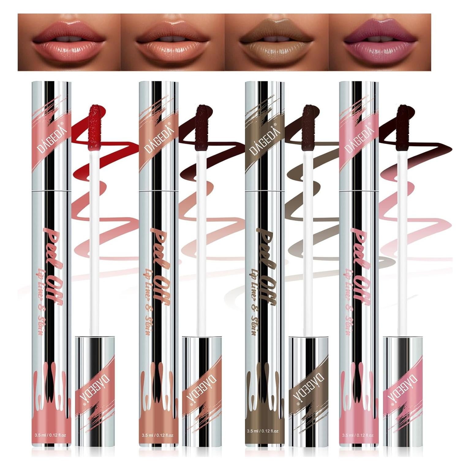 Set de Tinte Labial Despegable DAGEDA 4 Colores Mate 3.5ml