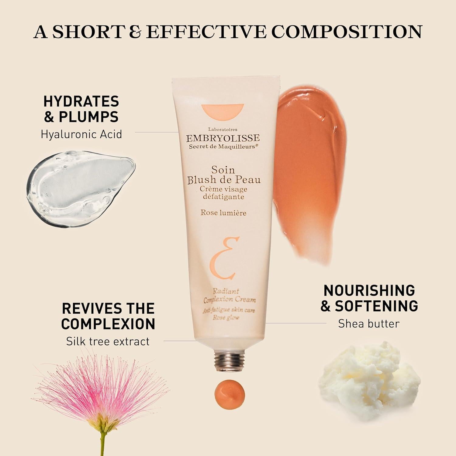 Crema Hidratante Facial Embryolisse 30 ml con Ácido Hialurónico