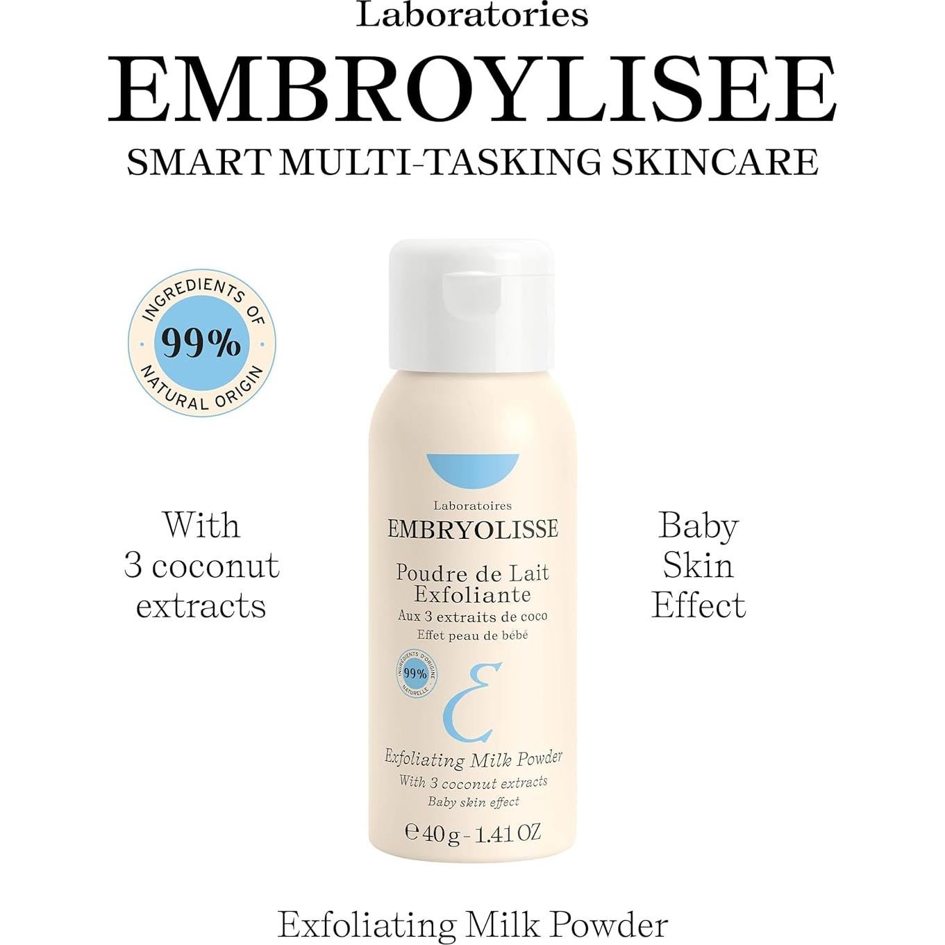 Exfoliante en polvo facial Embryolisse 40g - Coco y leche