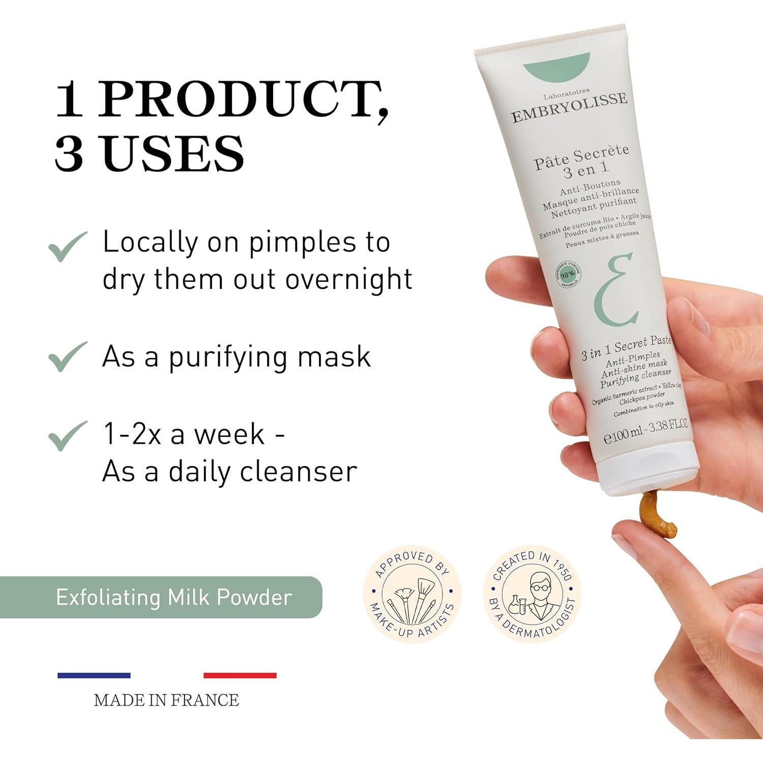 Mascarilla Anti-granos Embryolisse 100ml - Piel Grasa a Mixta