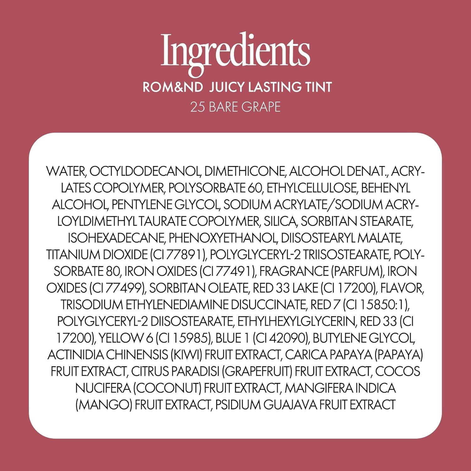 Tinte Labial Duradero rom&nd beauty - 5.4 g Uva Desnuda