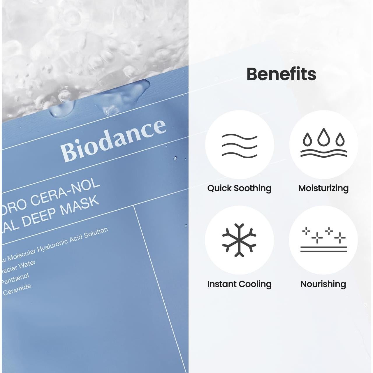 Mascarilla Hidrogel Biodance Hydro Cera-nol y Algas Marinas