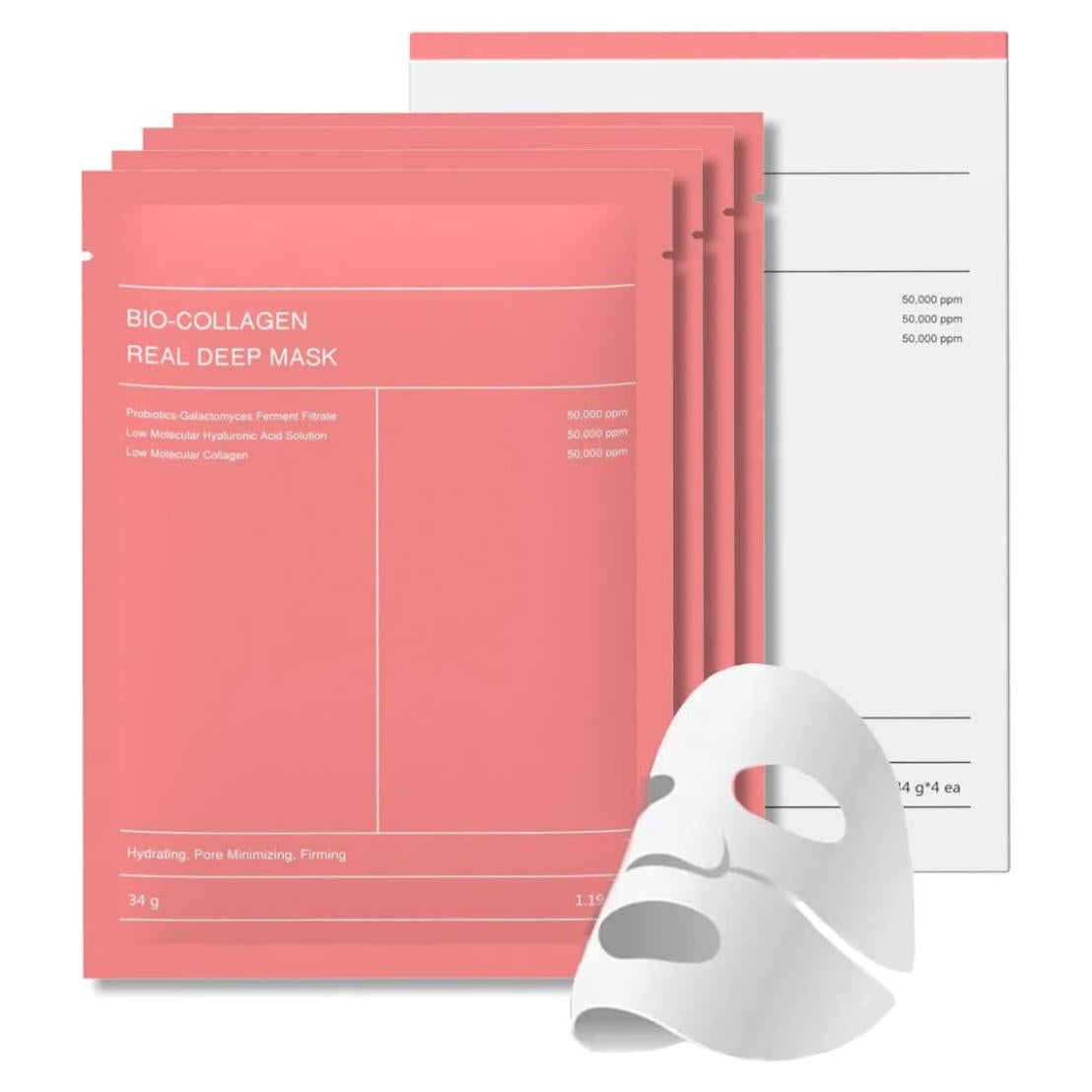 Máscara Facial Bio-Colágeno Hongwu 34g - Hidratante y Reafirmante