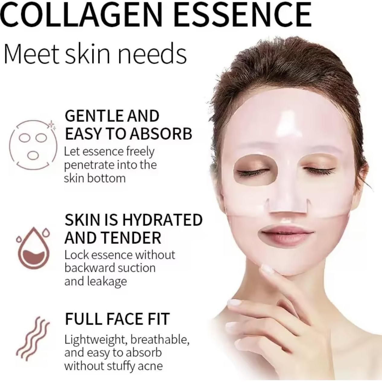 Máscara Facial Bio-Colágeno Hongwu 34g - Hidratante y Reafirmante