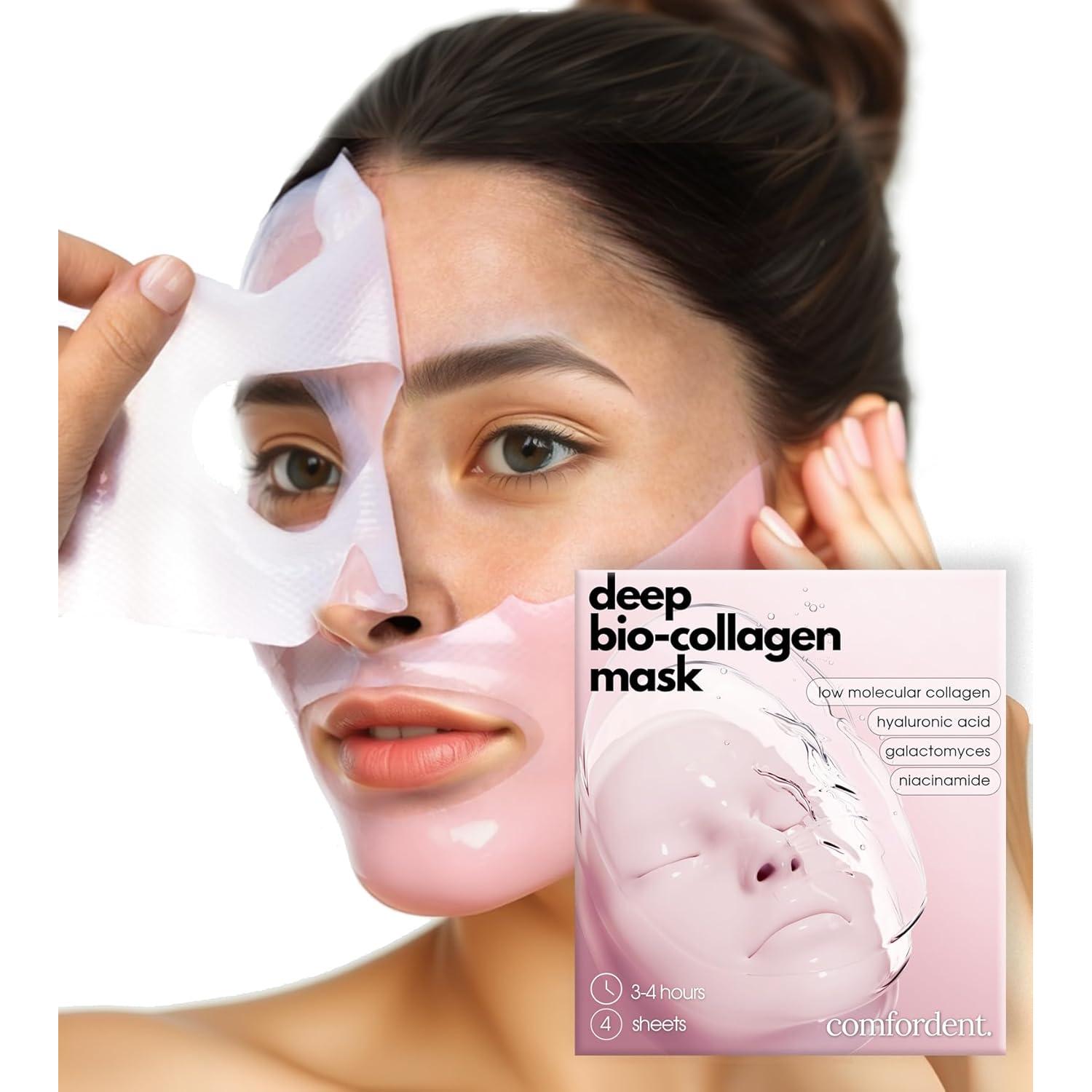 Máscara Facial Hidrogel Comfordent Colágeno Bio 4 Unidades