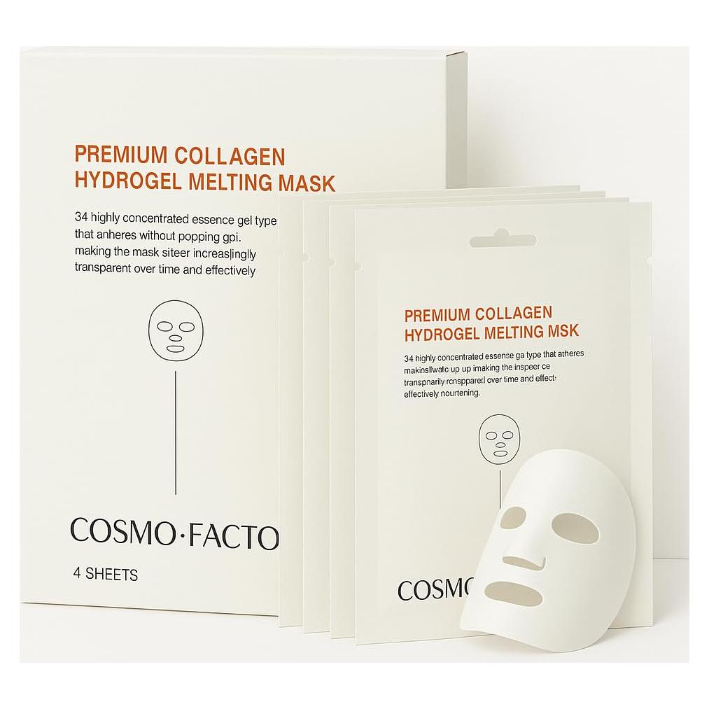 Mascarilla Hidrogel de Colágeno Premium Cosmofactory 34g x4ea