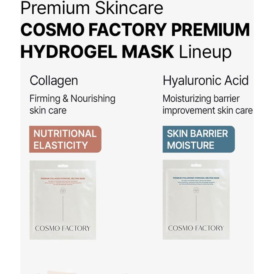 Mascarilla Hidrogel de Colágeno Premium Cosmofactory 34g x4ea