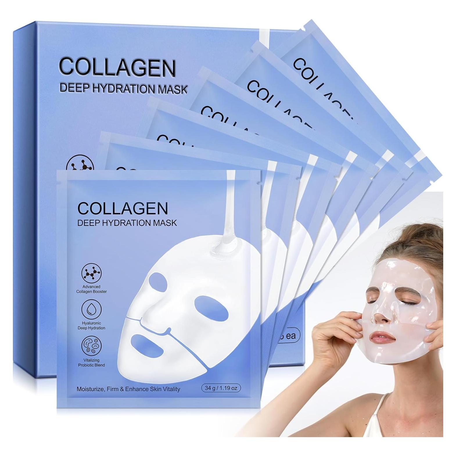Mascarilla de Colágeno Profundo HUALIJIA - 6 Unidades 34g