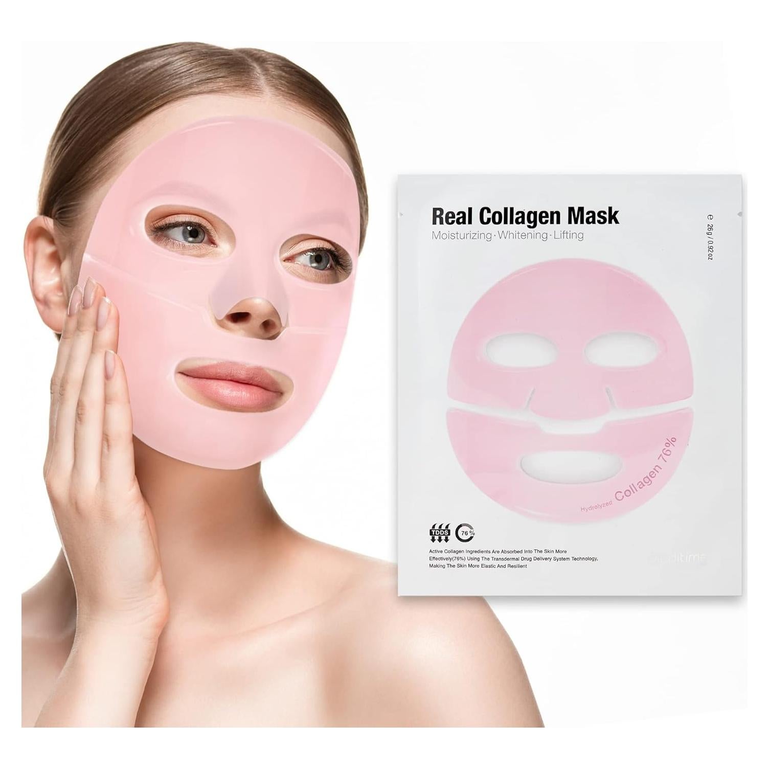 Mascarilla Facial de Colágeno Meditime 4 Hojas Hidratante