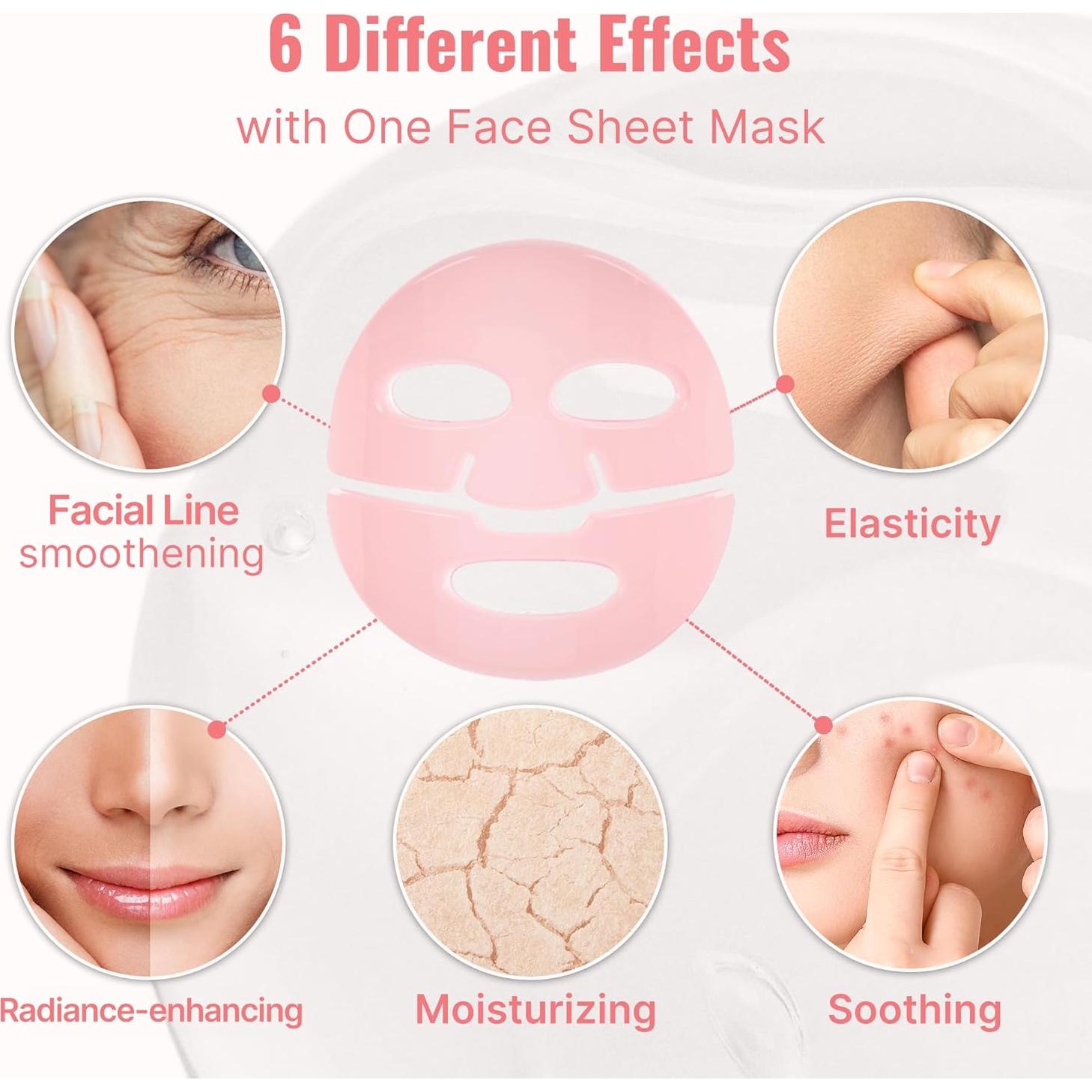 Mascarilla Facial de Colágeno Meditime 4 Hojas Hidratante