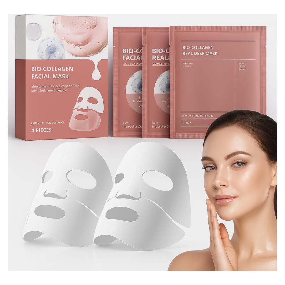 Mascarilla Facial Bio Colágeno KSpot - Hidratante Nocturno x4