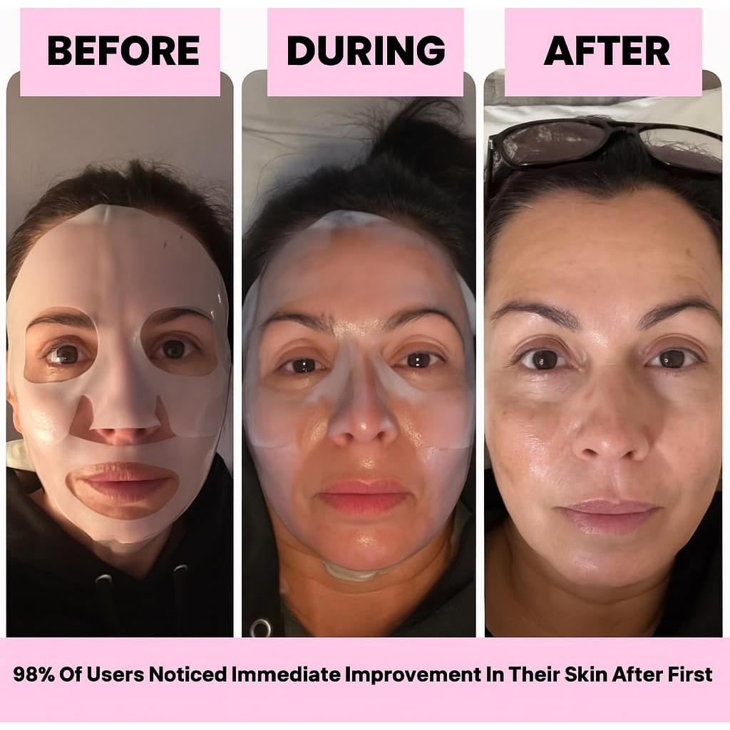 Mascarilla Facial Bio Colágeno KSpot - Hidratante Nocturno x4