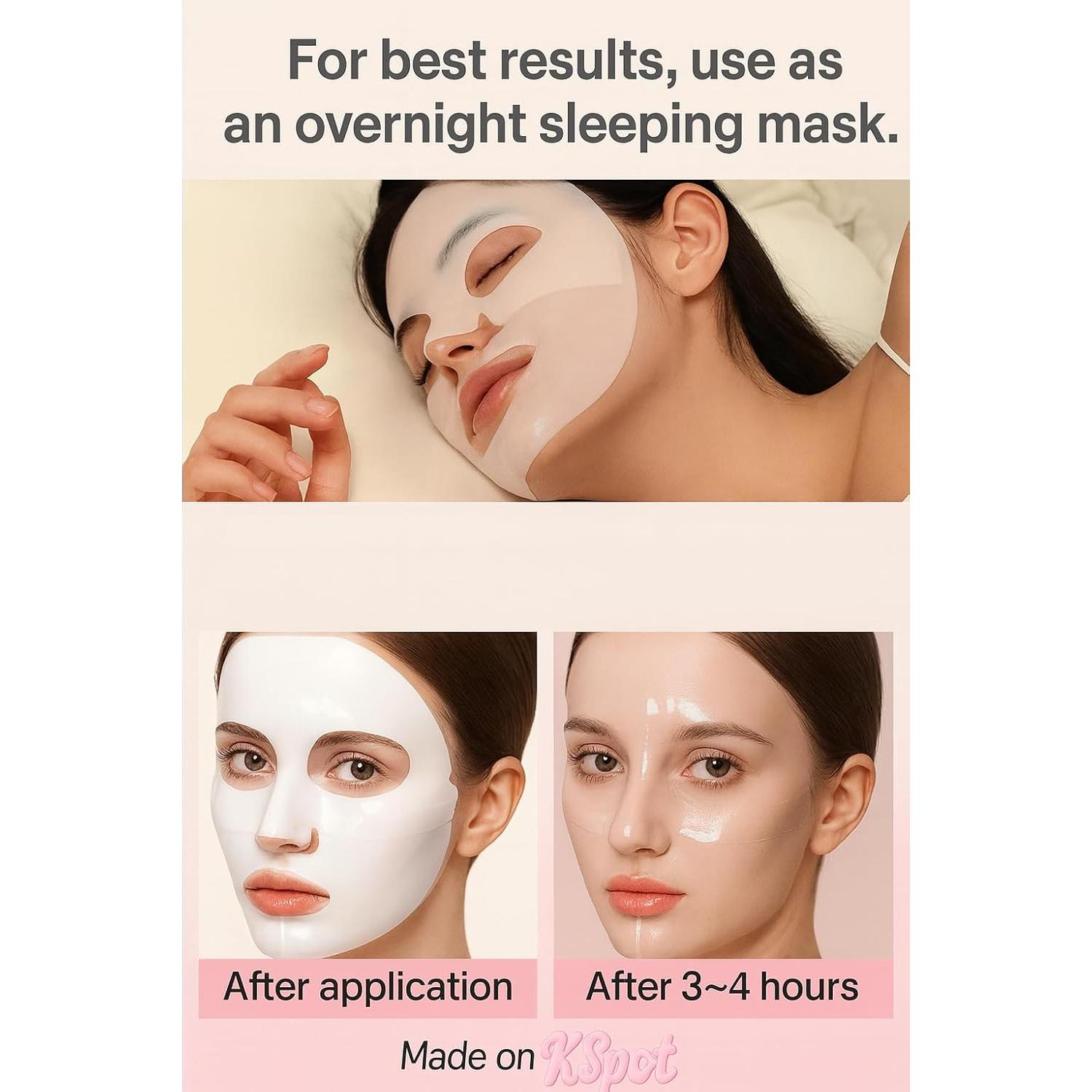 Mascarilla Facial Bio Colágeno KSpot - Hidratante Nocturno x4