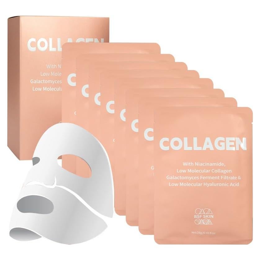 Mascarilla Facial Hidrogel Colágeno Niacinamida 8 Unidades