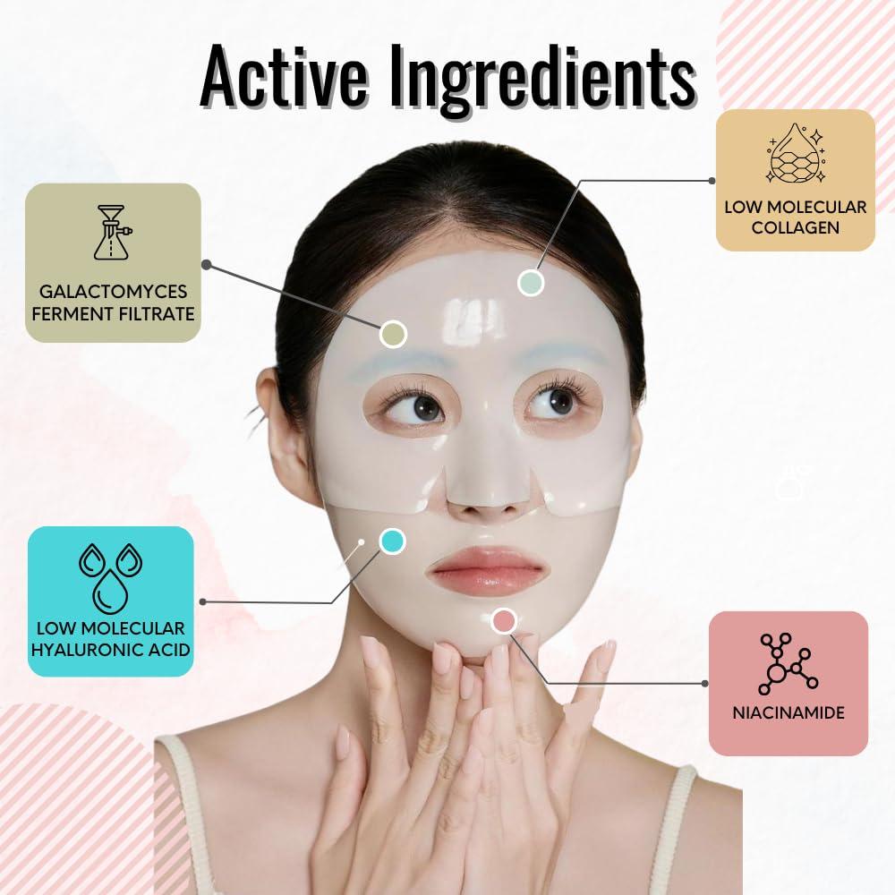 Mascarilla Facial Hidrogel Colágeno Niacinamida 8 Unidades