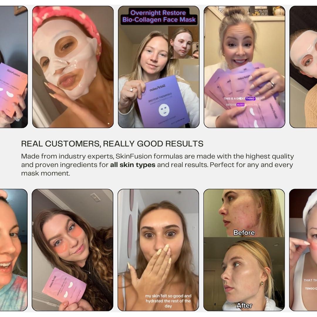 Mascarillas Faciales SkinFusion Bio-Colágeno 5 Pzas Retinol