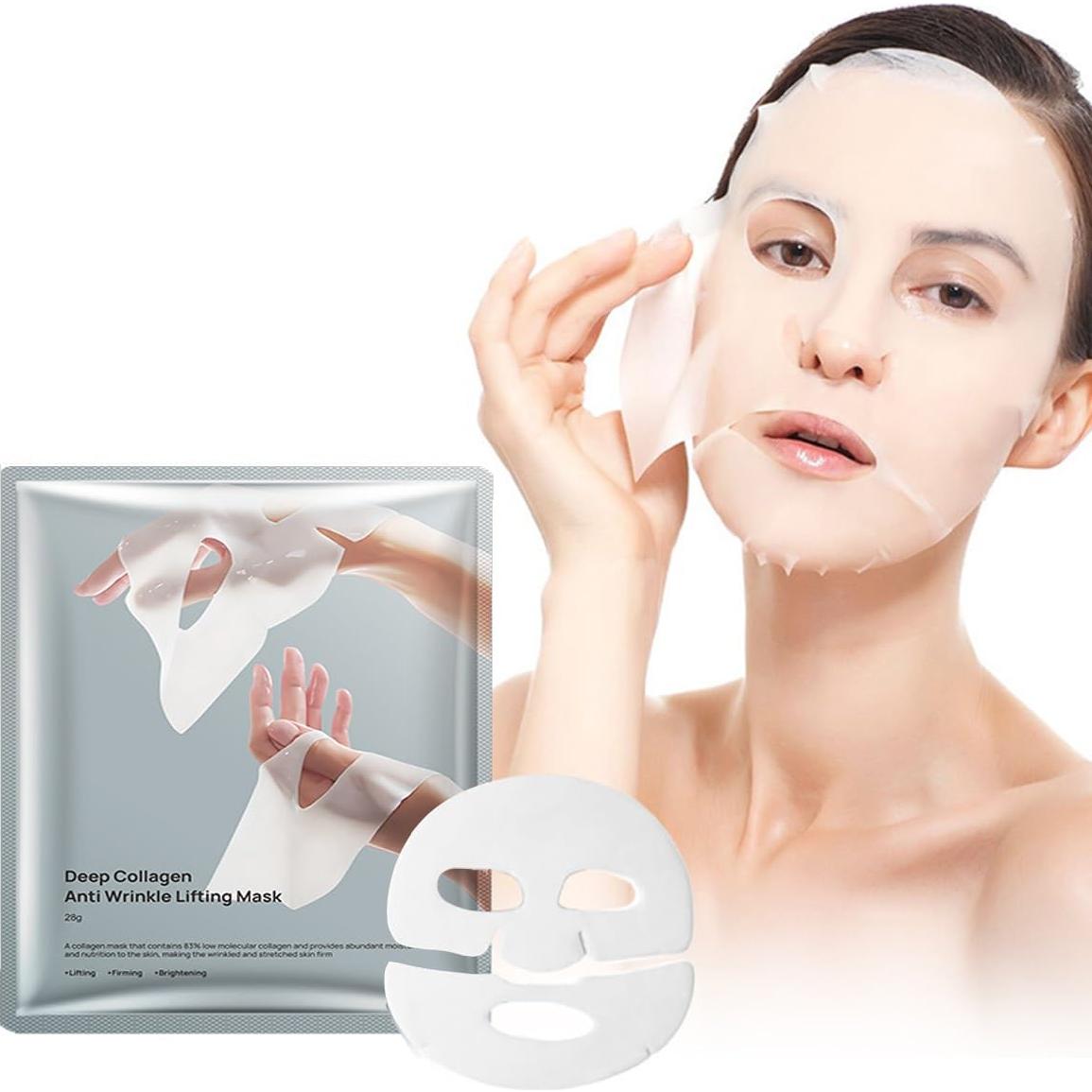 Mascarilla Facial de Colágeno WFWJ Lifting Antiarrugas 5pcs