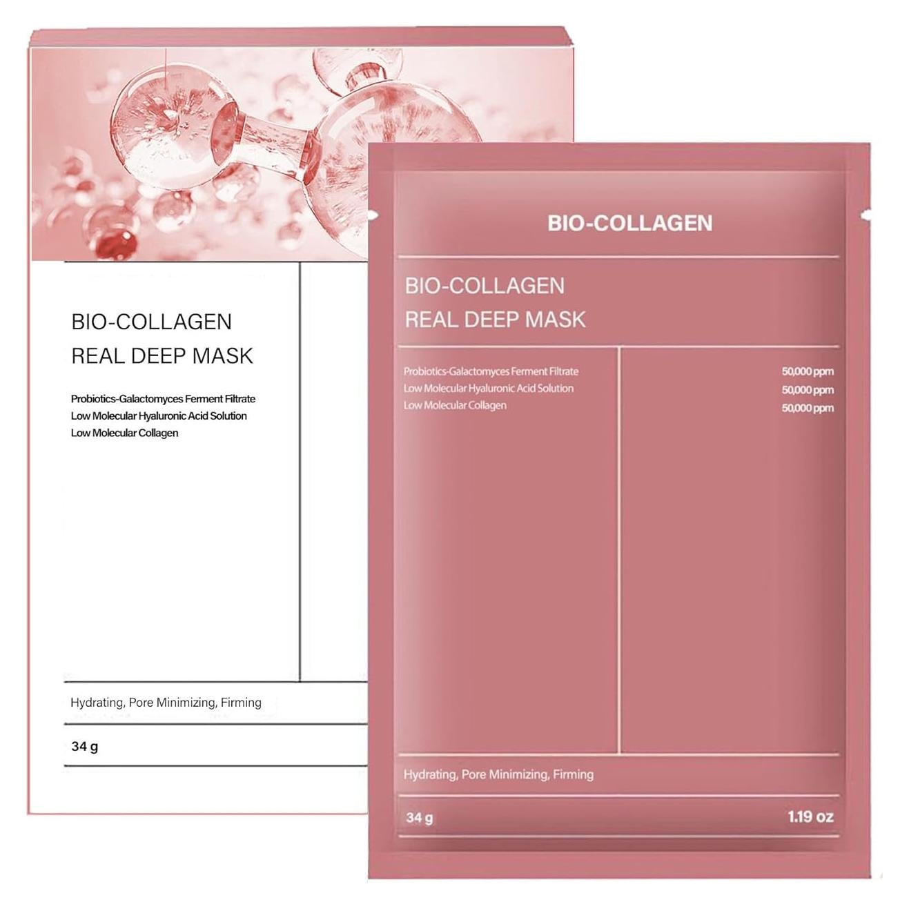 Mascarilla Facial Hidrogel Colágeno Bio 4 Unidades 34g