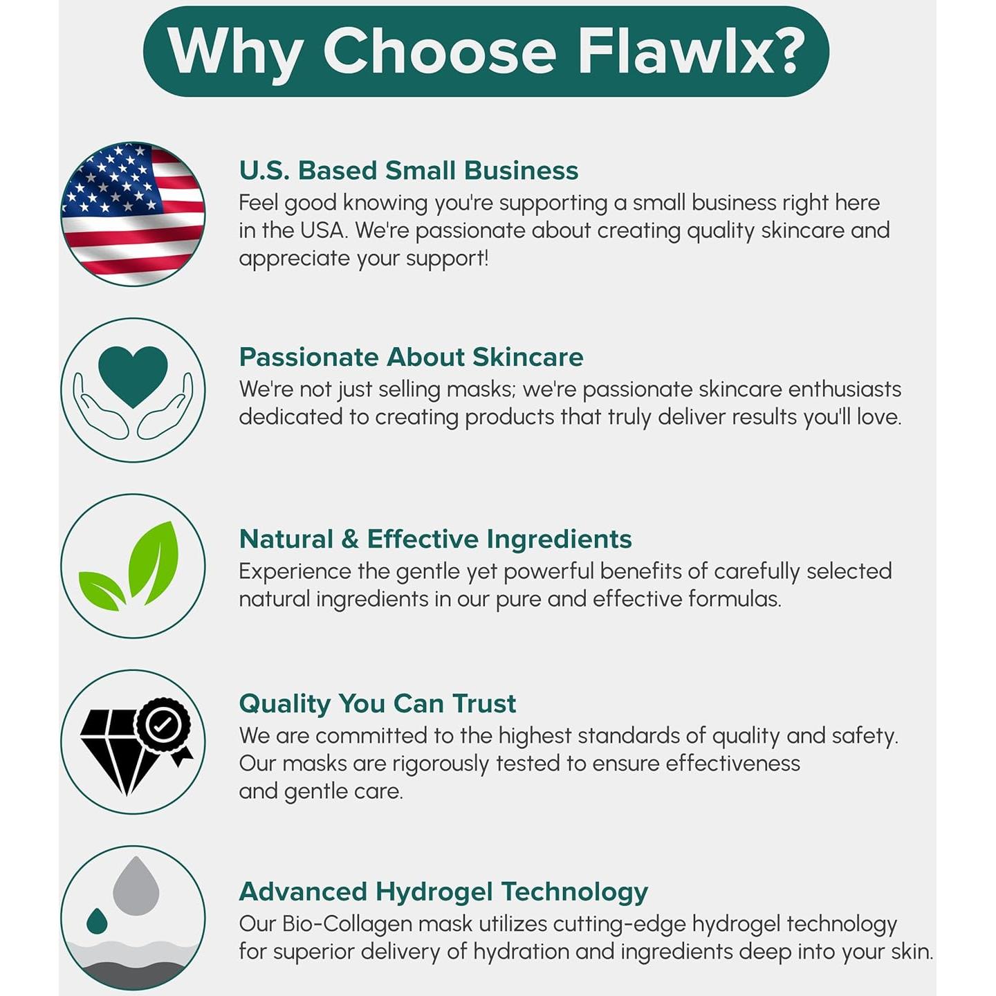 Máscara Facial Bio-Colágeno Flawlx 45g - Hidratante Nocturna