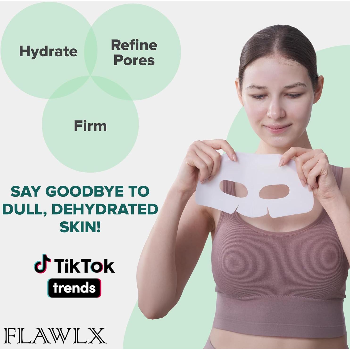 Máscara Facial Bio-Colágeno Flawlx 45g - Hidratante Nocturna