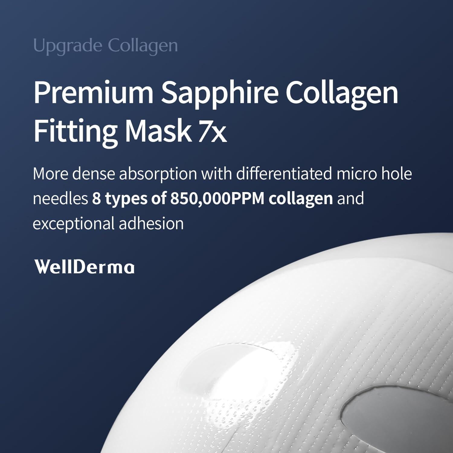 Mascarilla Hidratante de Hidrogel WellDerma Colágeno 4 Piezas