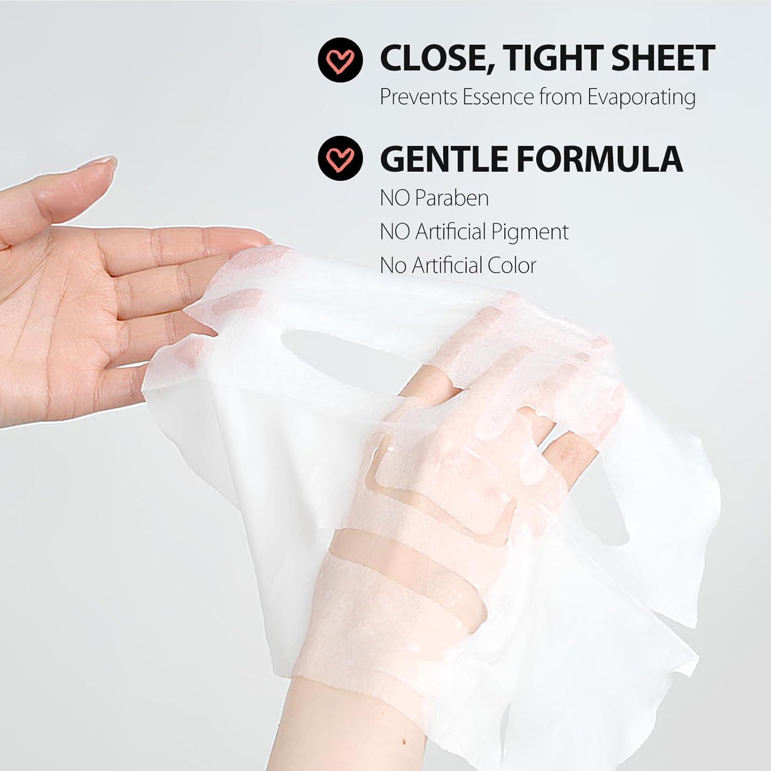 Máscaras Faciales Vitales SHIONLE - 10 Paquete Hidratante