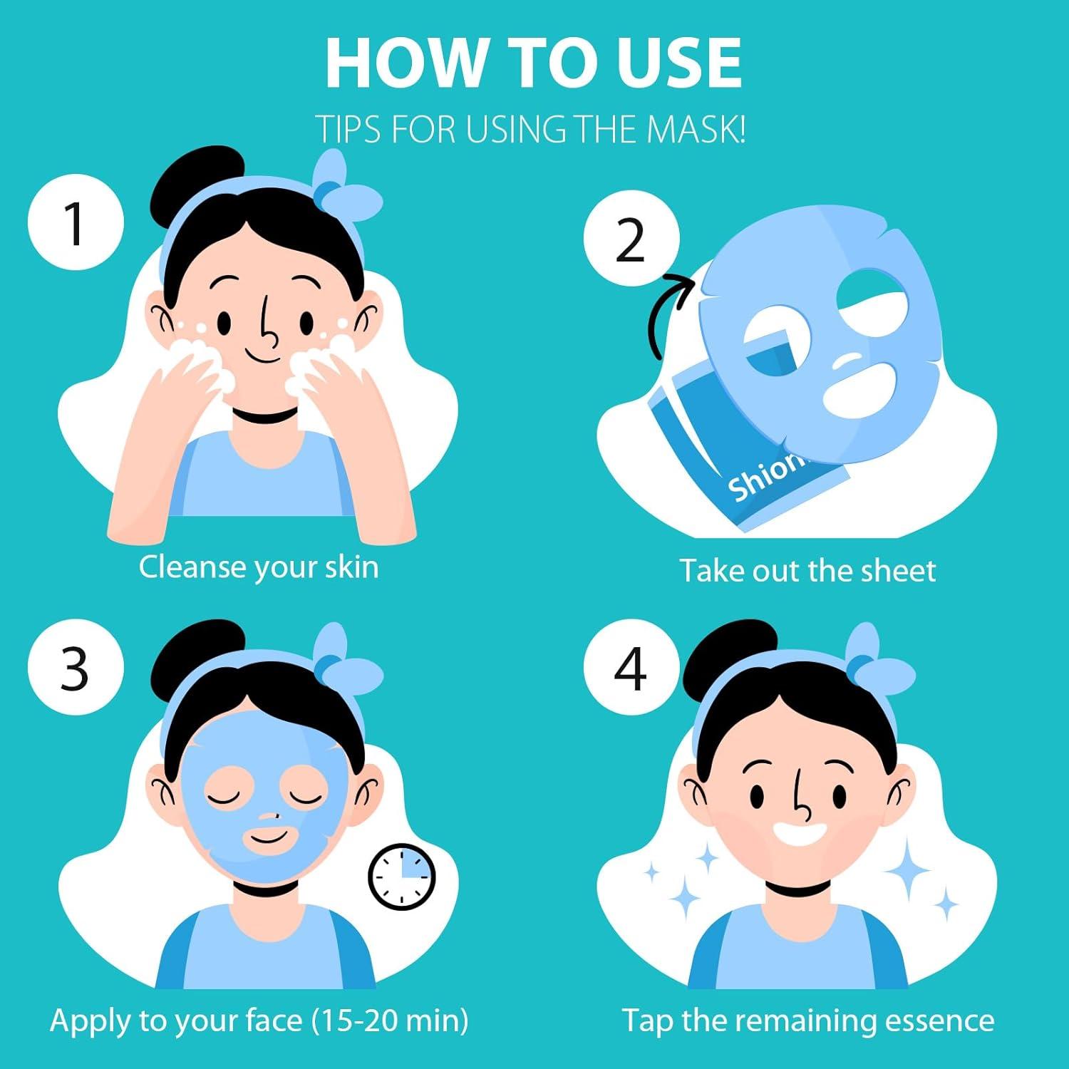 Máscaras Faciales Vitales SHIONLE - 10 Paquete Hidratante