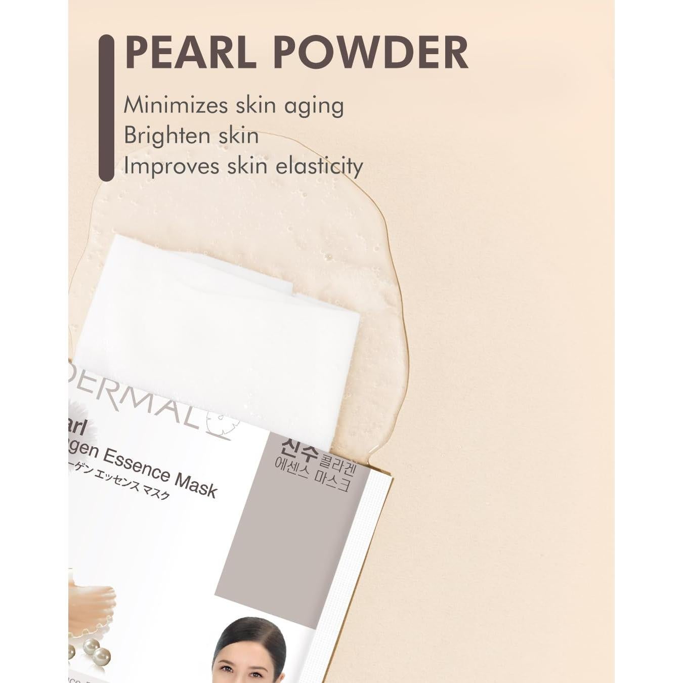 Máscara Facial DERMAL de Colágeno y Perla 10 Unidades 23g