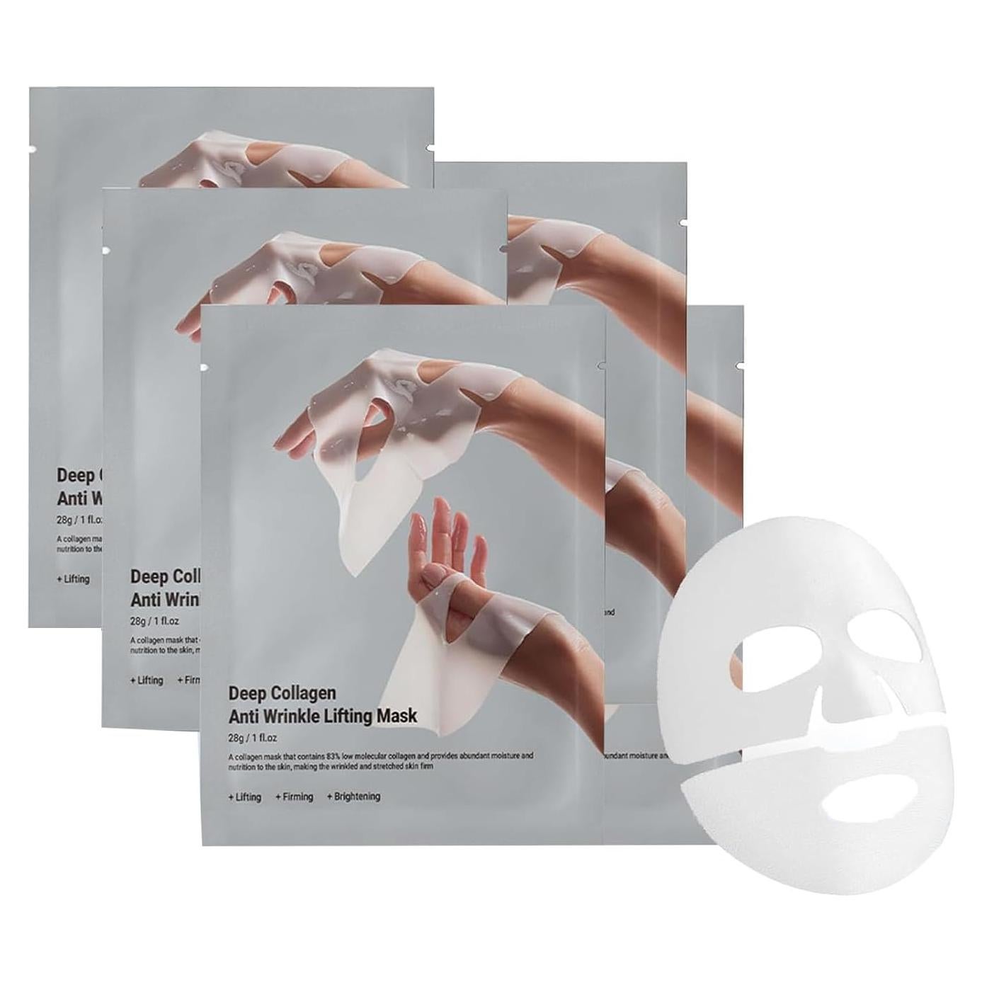 Mascarilla Lifting de Colágeno Profundo AQILUN 5 Piezas