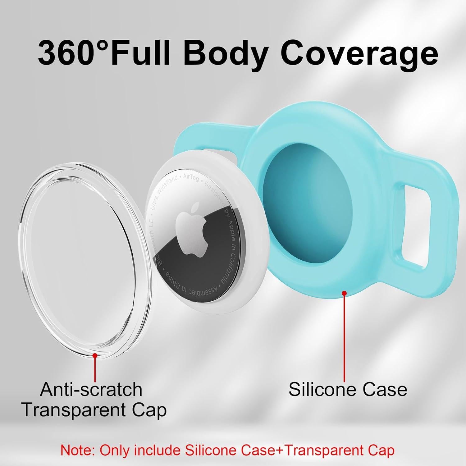 Soporte para collar de gato Airtag ZYRAPRO 2 Pcs Negro Verde