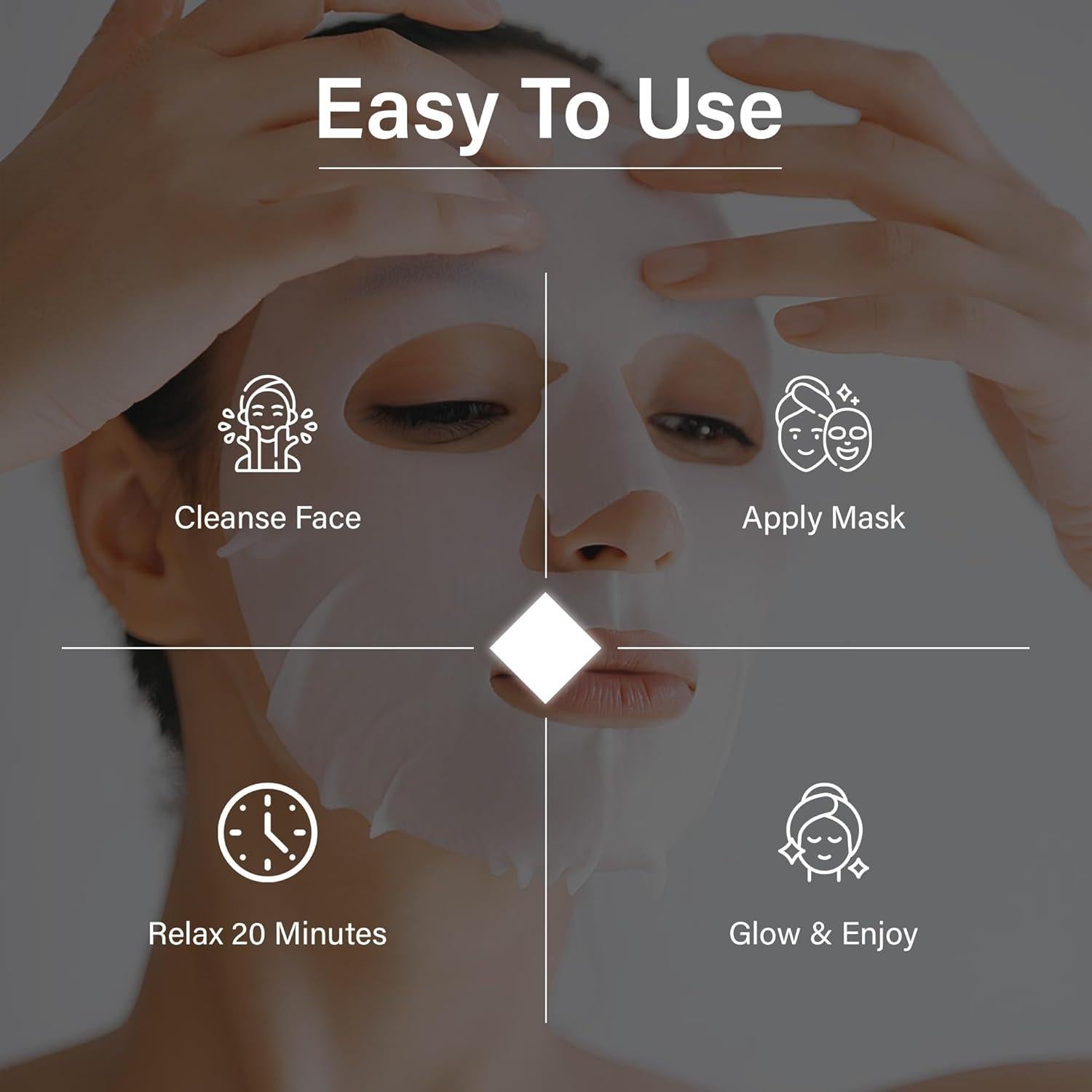 Mascarilla Facial Hidratante Dermic Bio-Colágeno 4 Unidades