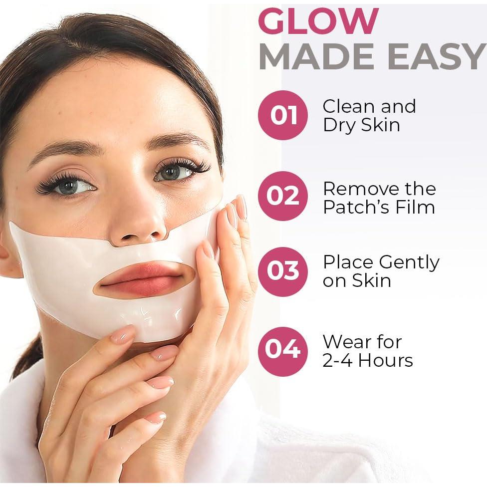 Mascarilla Facial de Colágeno Skinglo - Hidratante Nocturna 8 Unidades