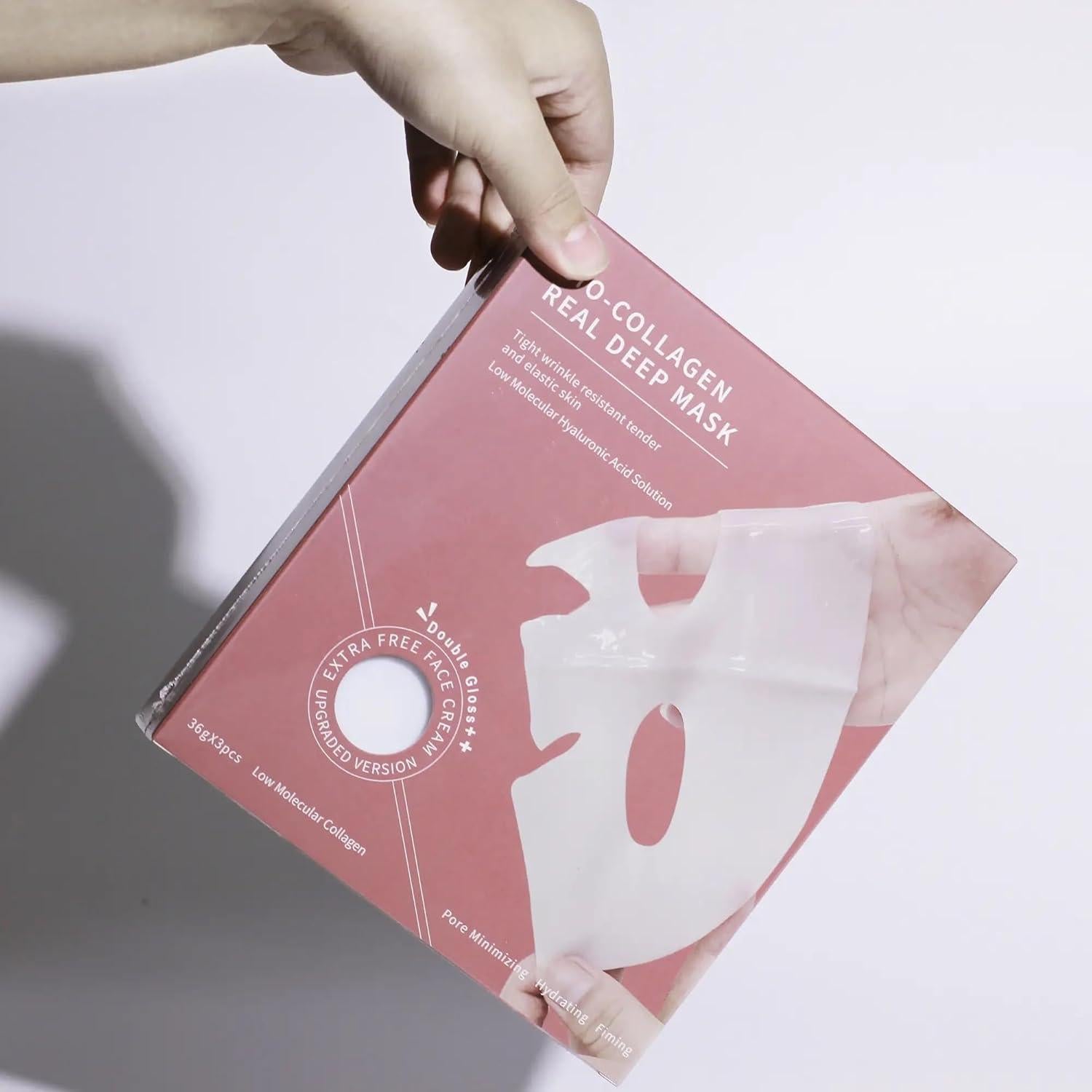 Máscara Hidratante de Bio-Colágeno Hi-brillo 36g x 3pcs