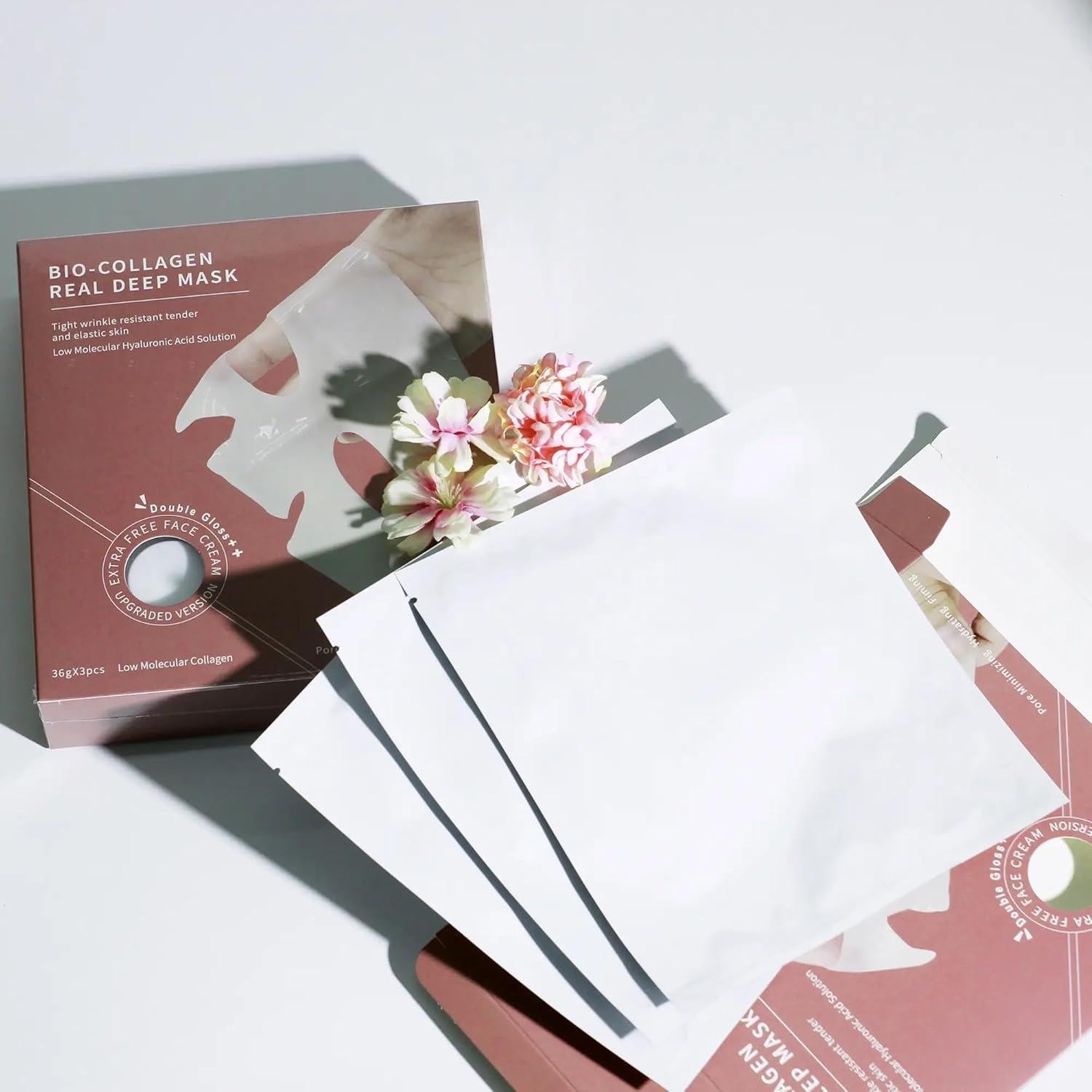 Máscara Hidratante de Bio-Colágeno Hi-brillo 36g x 3pcs